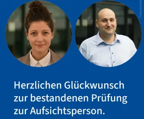 Bestandene Prüfung zur Aufsichtsperson